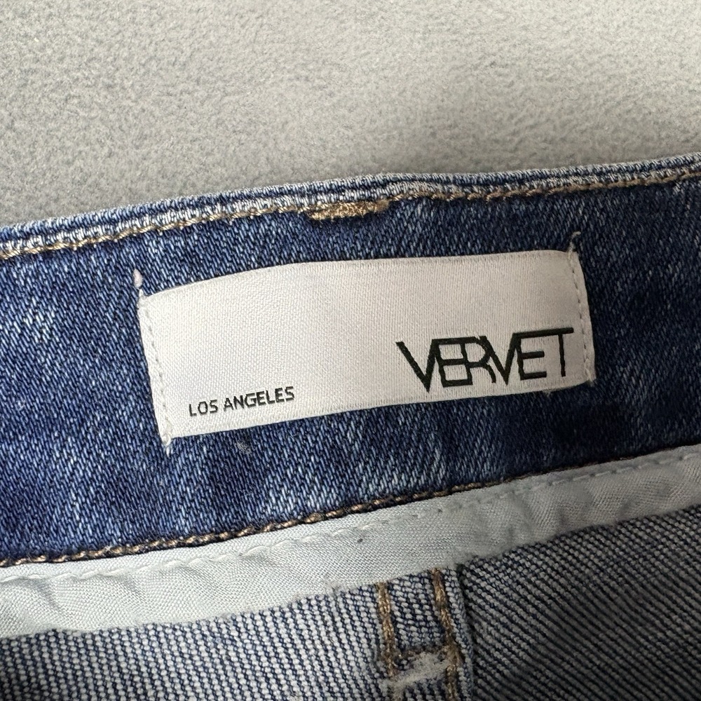 Vervet Size 26 Bella High Rise Distressed Flare Jeans Raw Hem High Rise - Picture 5 of 9